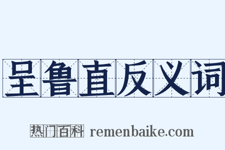 呈鲁直反义词是什么意思的图片